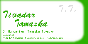 tivadar tamaska business card